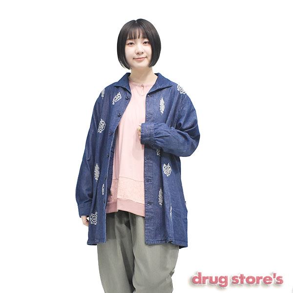 49426 ドラッグストアーズ 七分袖デニムシャツ