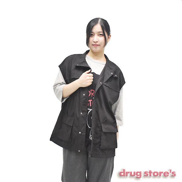 新品タグ付き ドラッグストアーズ 豚さん刺繍ベスト ブラック 3L程度 新品タグ付き ドラッグストアーズ 豚さん刺繍ベスト ブラック 3L程度