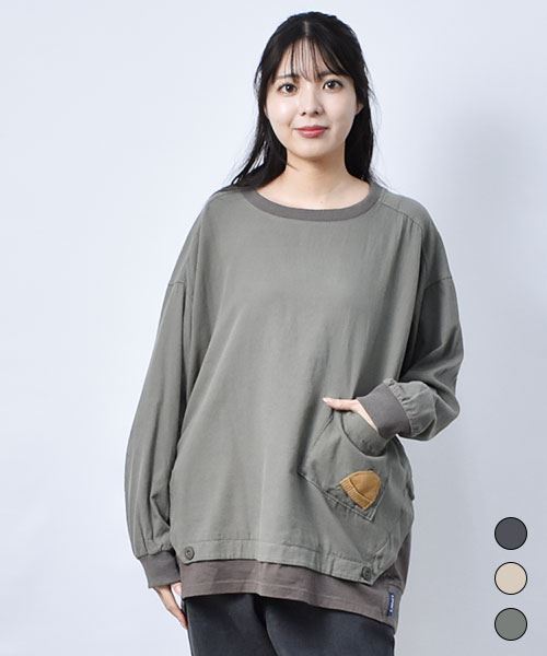 【チュニック】 グレンチェック リブ チュニック