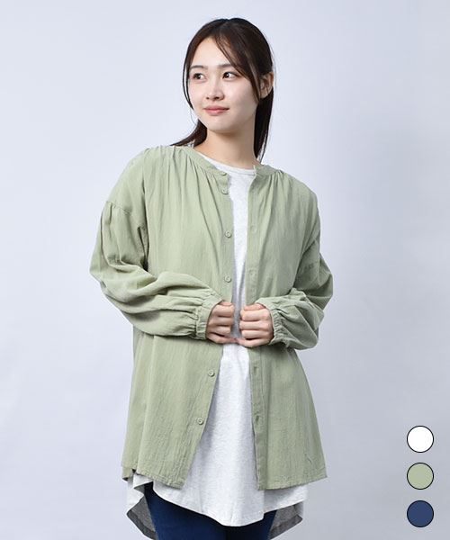 【チュニック】 ロゴ刺繍 シンプル チュニック