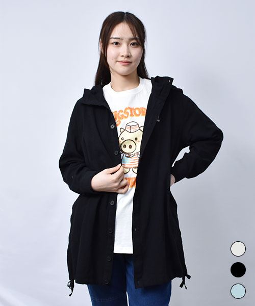 【パーカー】 とりさん&スタンディ シャツパーカー