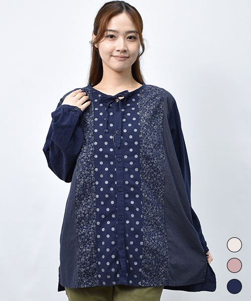 【シャツ】 ひょっこりはーとん スキッパー ブラウス