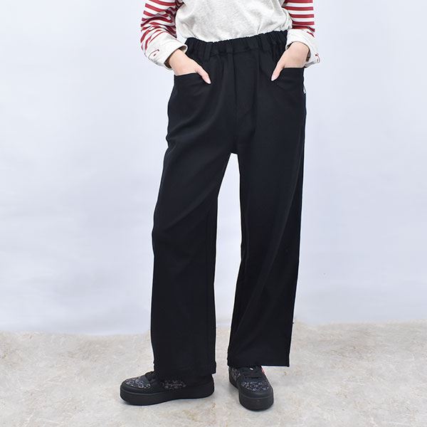 drug store's ブタ刺繍 イージー ガウチョ ストレッチパンツ