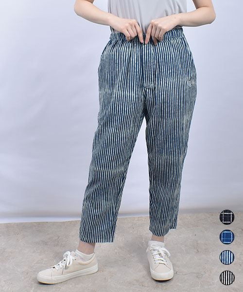 drug store's インド抜染  スッポリ 8分丈 パンツ