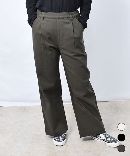裏起毛 ストレッチパンツ ストレートワイド