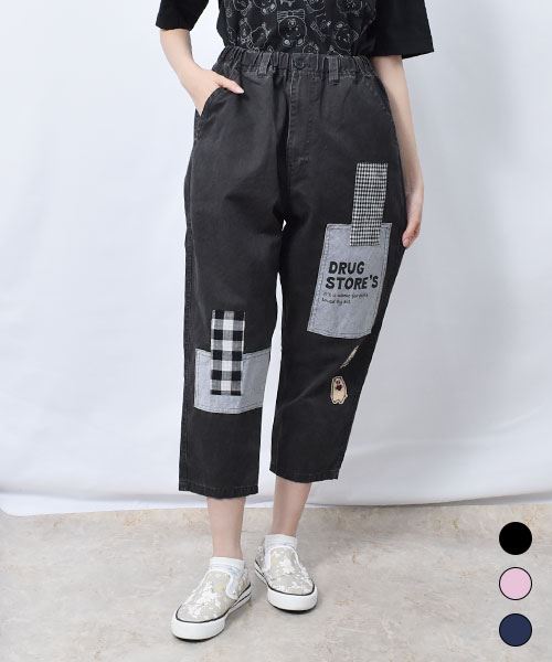 【パンツ】 ぶたワッペン パンツ