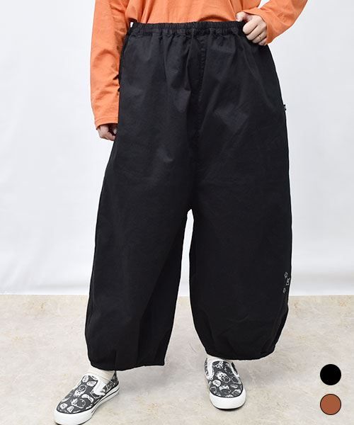 【パンツ】 タックシルエット ストレッチ パンツ