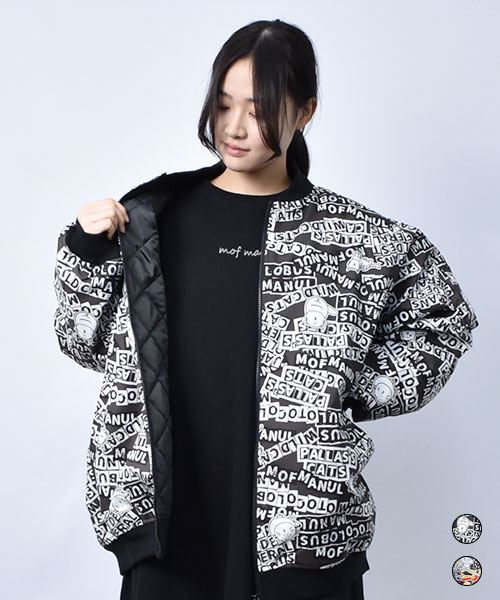 総柄 中綿 ブルゾン