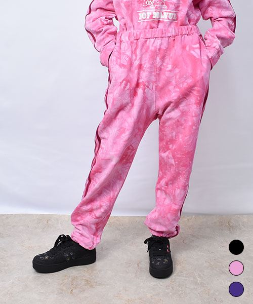 【スウェット パンツ / 裏毛】 タイダイ ライン パンツ