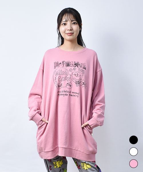 【スウェット トレーナー】 トレーニングマヌル トレーナー チュニック