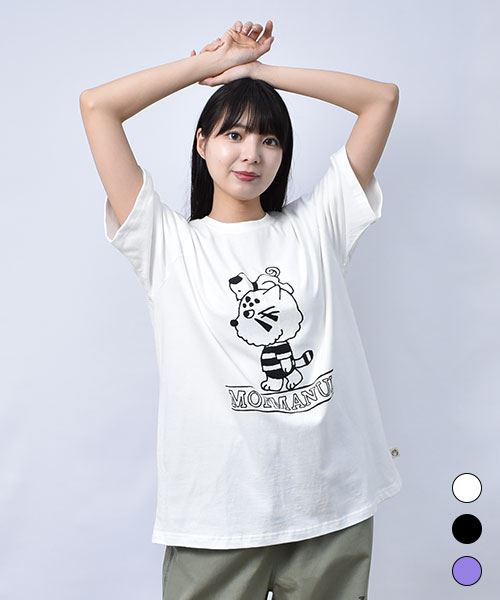 【Tシャツ】 子犬&マヌル プリント Tシャツ