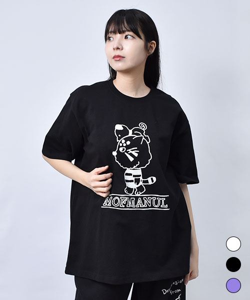 【Tシャツ】 子犬&マヌル プリント Tシャツ