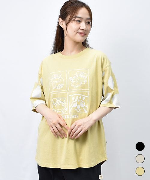 【Tシャツ】 よつまどマヌル 手描きドット プリント Tシャツ