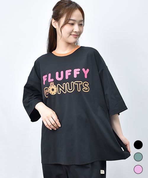【UVカット/抗菌/吸水速乾】 ドーナツマヌル リブ配色 スポーツ Tシャツ