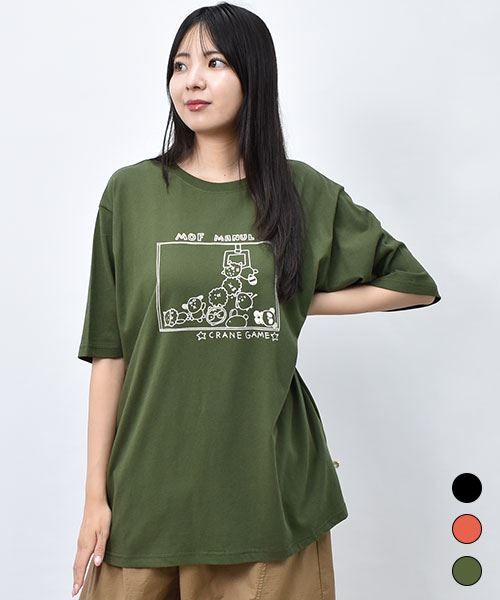 【Tシャツ】 マヌル&アニマルズ クレーンゲーム プリントT