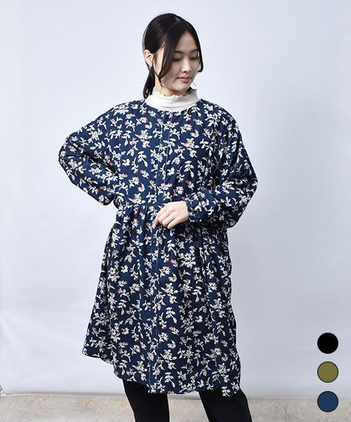【ワンピース】 ウエストカーブ 切り替え ワンピース