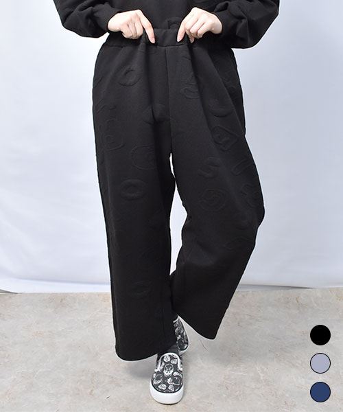 ふくれジャガード カーブパンツ