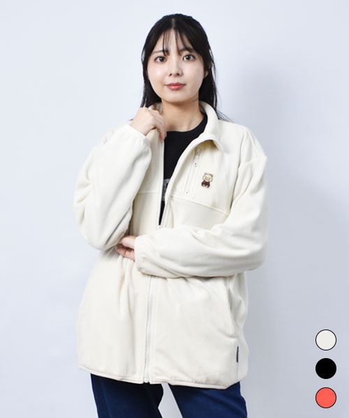 【ブルゾン / フリース】 ブタワッペン ハイネック ブルゾン
