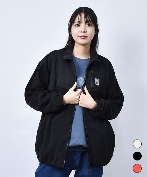 【ブルゾン / フリース】 ブタワッペン ハイネック ブルゾン