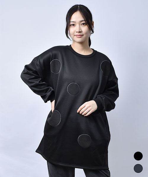 【チュニック / 裏シャギー】 ぶたドット ゆったり チュニック