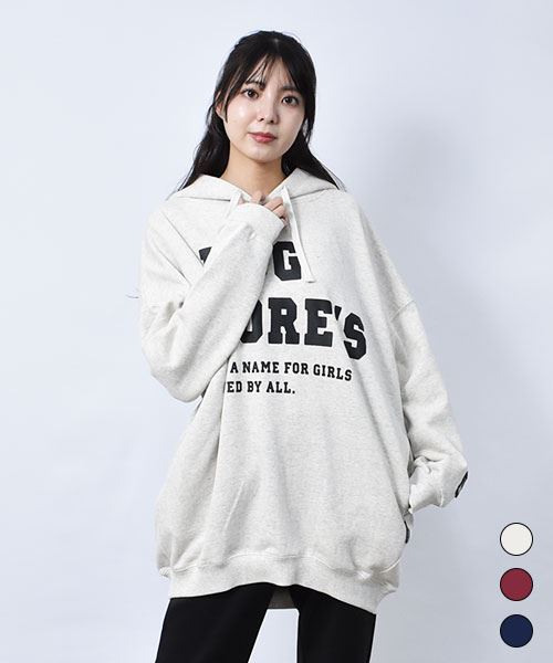 【パーカー / 裏起毛】 BIG ロゴプリント パーカー