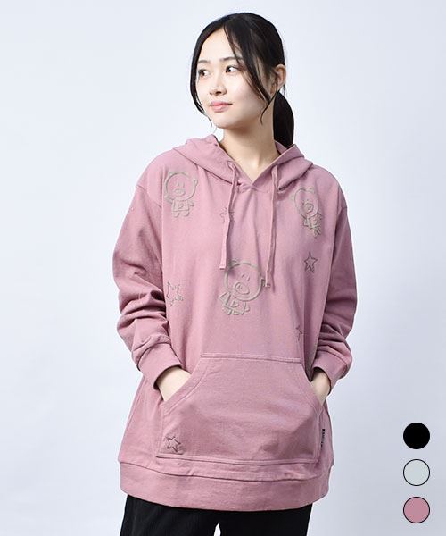 【パーカー / 裏毛】 ラメプリント パーカー