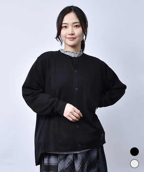 【カーディガン / ニットソー】 リブ ニットソー カーディガン