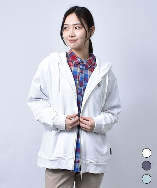 【パーカー】 ドットロゴ ゆったり パーカー