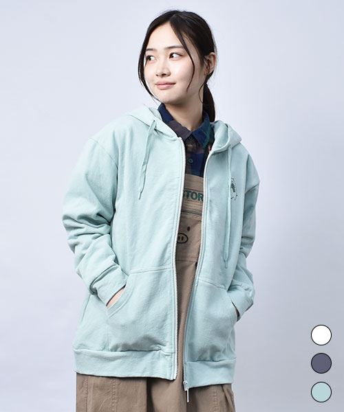 【パーカー】 ドットロゴ ゆったり パーカー