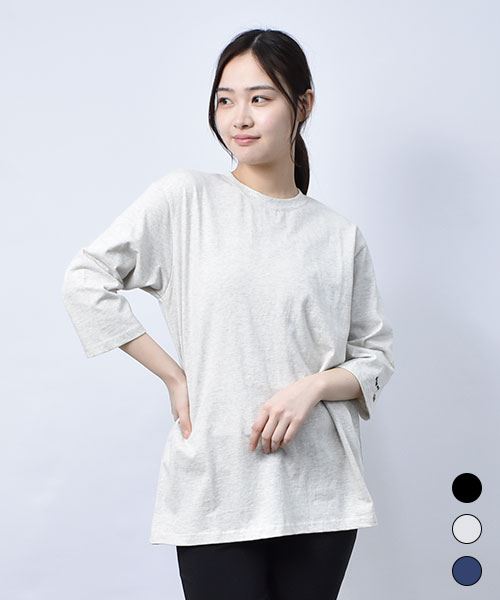 【トレーナー】 ワンポイント シンプル 7分袖 Tシャツ