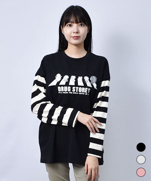 【Tシャツ】 キャラクターズ ボーダー BIG Tシャツ