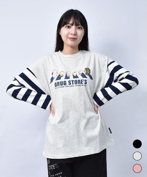 【Tシャツ】 キャラクターズ ボーダー BIG Tシャツ