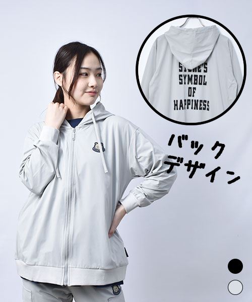 【パーカー】 バックプリント ジャージ パーカー