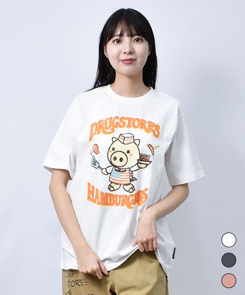 【Tシャツ】 ハンバーガーズ プリント Tシャツ