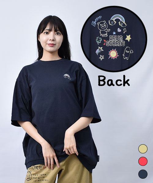 【Tシャツ】 らくがき風キャラプリント BIG Tシャツ