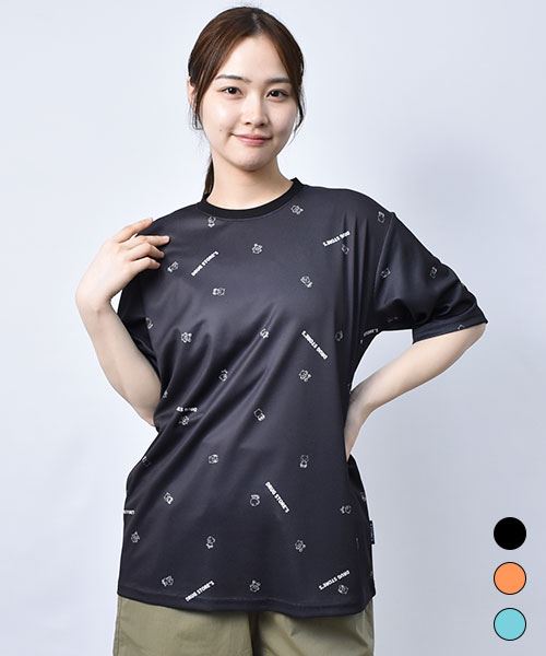 【Tシャツ】 スタンディ＆ロゴ メッシュ プリントT