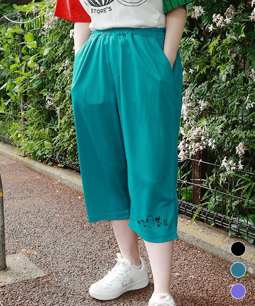 【パンツ】 プリント メッシュ パンツ