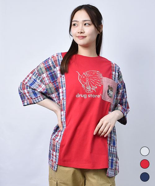 【Tシャツ】 インディアン リメイク風 BIGT