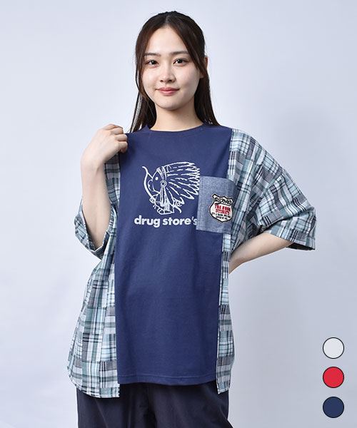 【Tシャツ】 インディアン リメイク風 BIGT