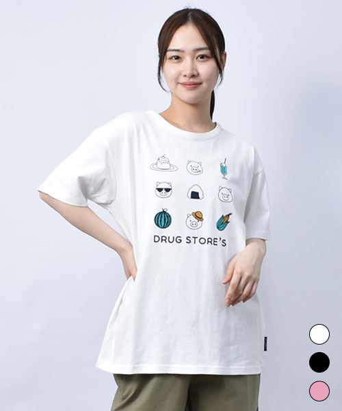 【Tシャツ】 スタンディ&フード ワイド プリントT