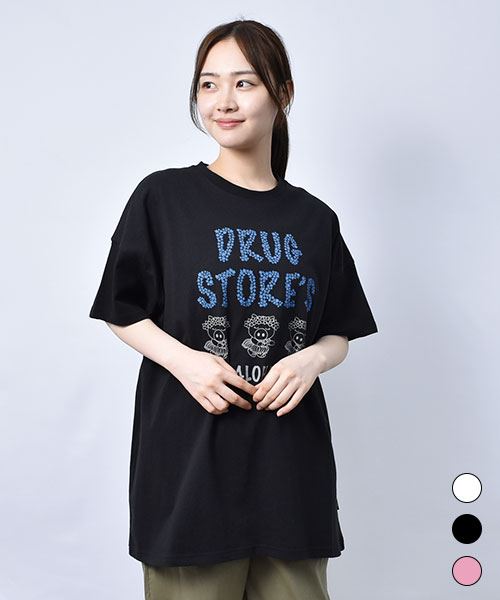 【Tシャツ】 フラダンススタンディ 丈長 プリントT