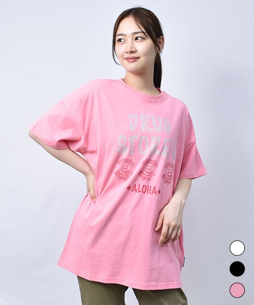 【Tシャツ】 フラダンススタンディ 丈長 プリントT