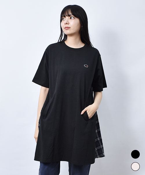 【チュニック】 バックチェック Aライン チュニック