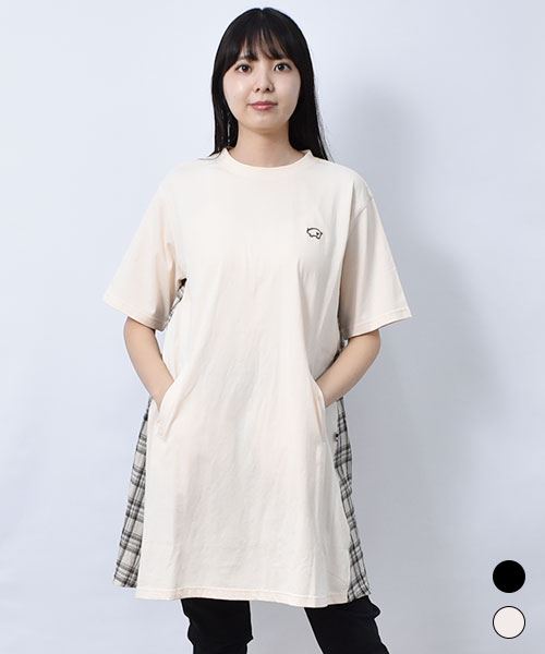 【チュニック】 バックチェック Aライン チュニック