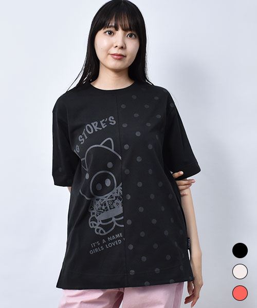 【Tシャツ】 ひょっこりスタンディ スリット Tシャツ