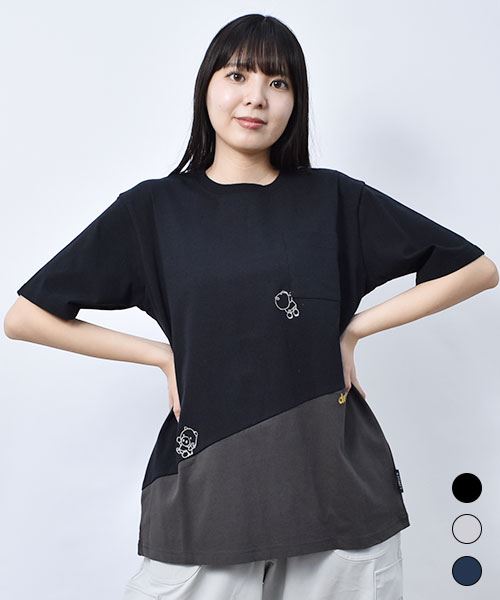 【Ｔシャツ】 アクティブスタンディ 配色 Ｔシャツ