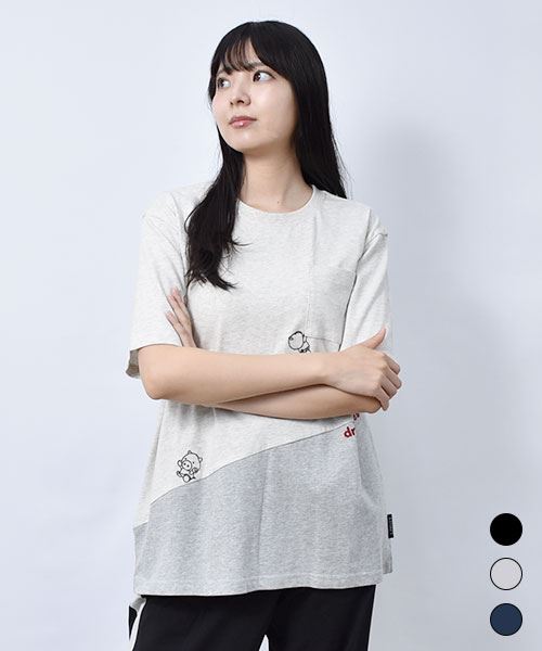 【Ｔシャツ】 アクティブスタンディ 配色 Ｔシャツ