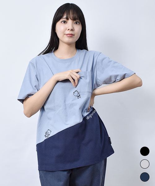 【Ｔシャツ】 アクティブスタンディ 配色 Ｔシャツ