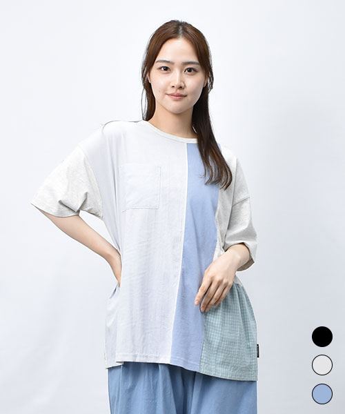 【Tシャツ】 タテハギ 刺繍 Tシャツ