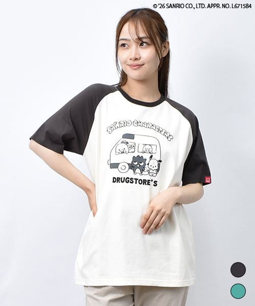 【サンリオキャラクターズ × スタンディ】 ラグラン袖 プリント Tシャツ